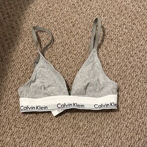 Calvin Klein Light Gray Triangle Bralette